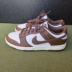 [$125] Nike Dunk Low Cacao Wow Brown White Women's Low Top Colorblock Lace Up Sneaker