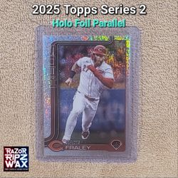JAKE FRALEY 2025 TOPPS #675 HOLO FOIL MLB BASEBALL CARD REDS FREE SHIPPING
