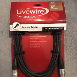 Livewire Essential XLR Microphone Cable 15 Feet 