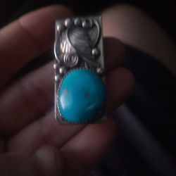 vintage native terquoise momey clip