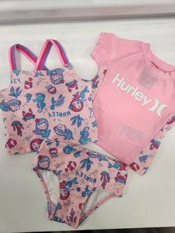 baby girl Hurley swim suit set 12 months