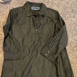 Karen Scott tunic style black Jean dress in S