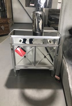 Brand new accent mirrror nightstand