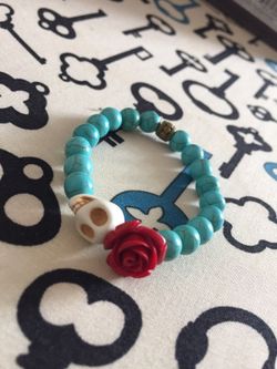 🌹💀 gemstone bracelet