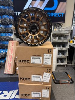 (Set of 4) 17x9 Bronze Black Wheels KMC KM547 Carnage 6x135 +0 87.1 Ford F-150