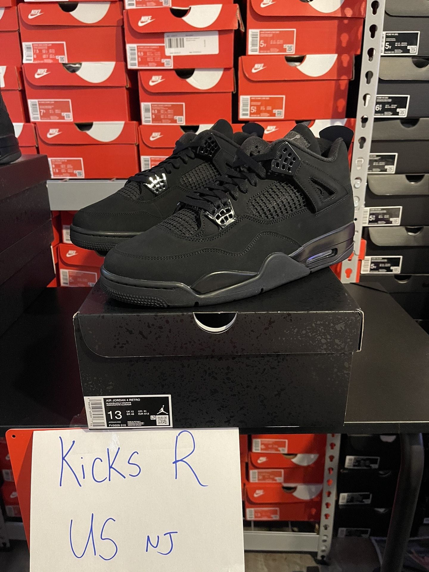 Jordan 4 Black Cat Men Size 13