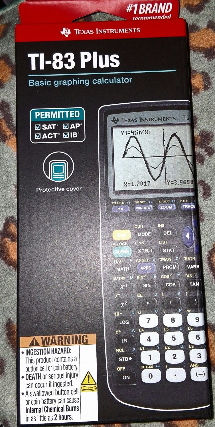 Brand New Texas Instruments TI-83 Plus Graphing Calculator 