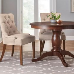 Upholstered Dinning Chairs With Tufted Back