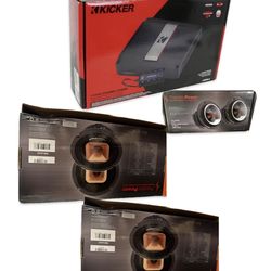 NEW KICKER LX 4 CHANNEL AMP DSP CONTROLLER  4 MIDRANGE SPEAKERS AND TWEETERS