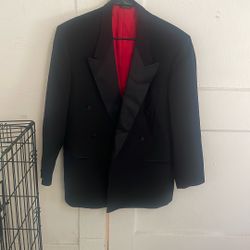 Dimitri men’s Satin Lined Black double Breasted jacket