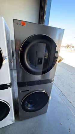 Laundry center washer and dryer