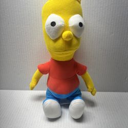 Toy Factory 2016 The Simpsons 14" BART Universal Studios 20th Fox Stuffed Plush