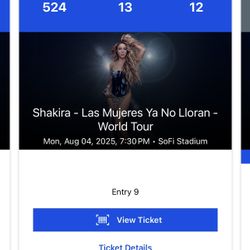 Shakira Concert Tickets 