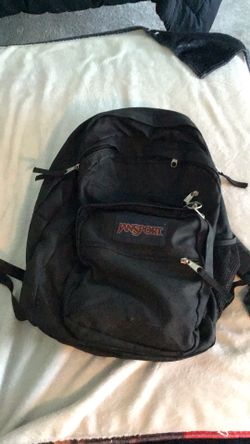 Big school or travel  jansport backpack black w/ secret pockets