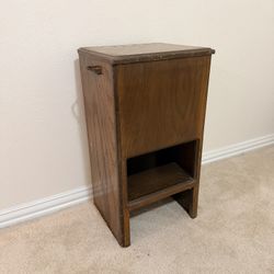 Vintage Wood Storage Table