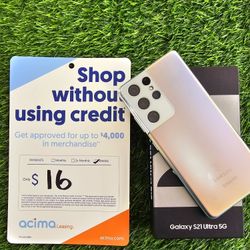 Samsung Galaxy S21 Ultra Unlocked,  Pay In PaymeOnts With No Credit Check, Lowest Wholesale Prices. 3 months Warranty 