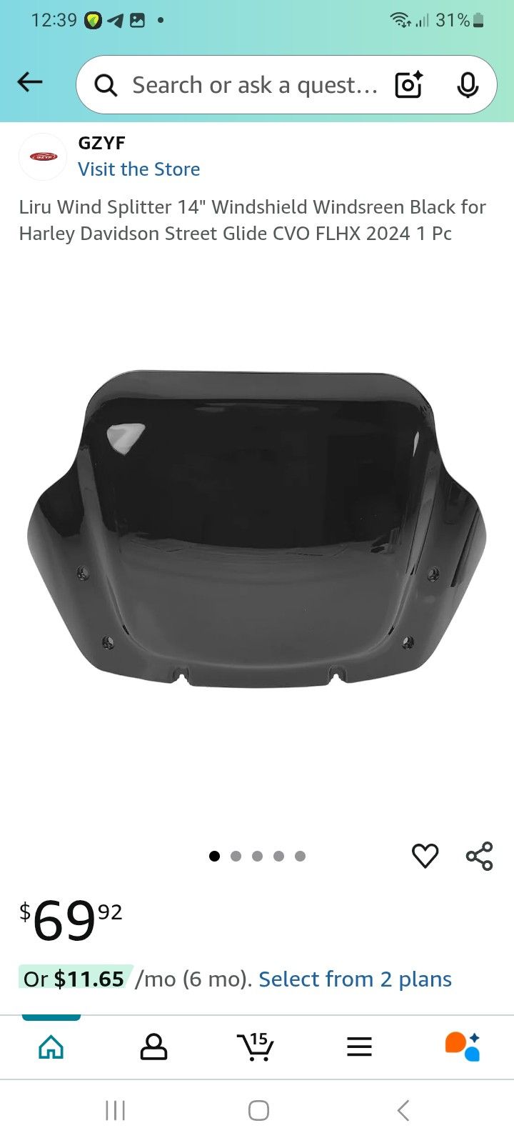 Windshield Windsreen Black for Harley Davidson Street Glide