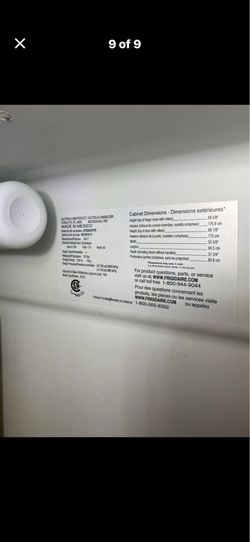 36” Frigidaire Refrigerator and freezer