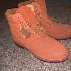 Orange Timberland Size 9