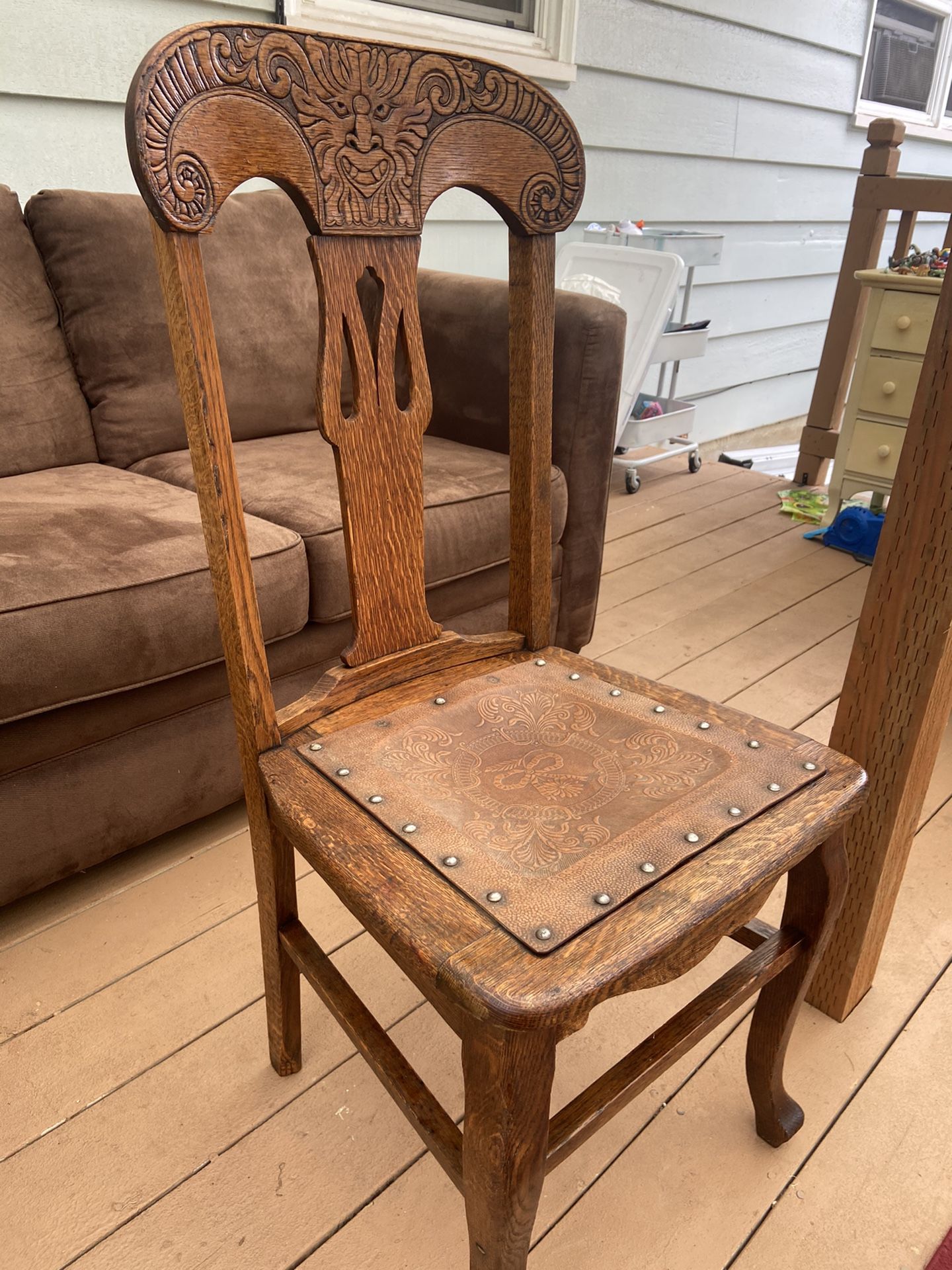 antique “wind god” chair from 1910-1920