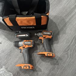 18v rigid subcompact Drill driver and Impact driver includes bag and battery