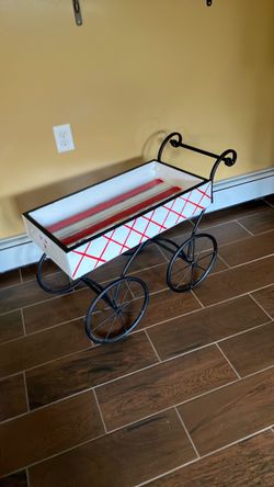Wooden metal cart