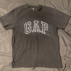 Gap Logo Cotton Black Men's L Short Sleeve Crew Neck T-Shirt