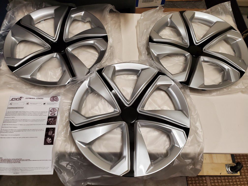 2016-2021 Honda Civic LX Silver & Black Wheel Covers