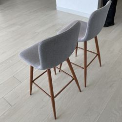 Gray Bar Stool Chairs 