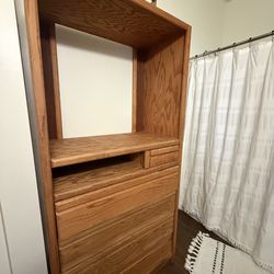 Solid Wood Storage Cabinet / Shelf – 6 ft Tall