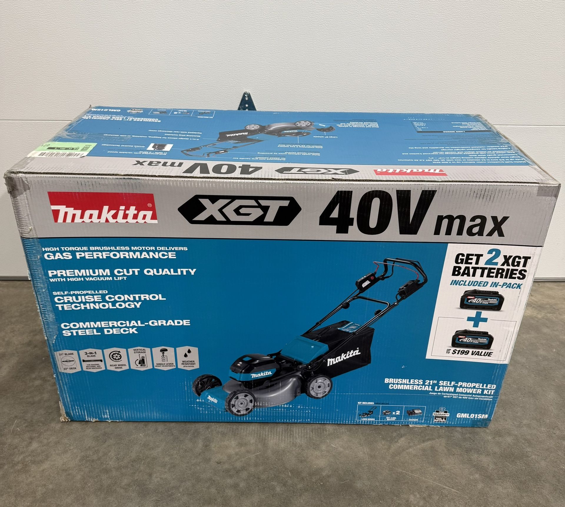 NEW Makita 40V max XGT Brushless Cordless 21 in. Walk Behind Self-Propelled Commercial Lawn Mower Kit (4.0Ah) $999 plus tax at Home Depot Will do 