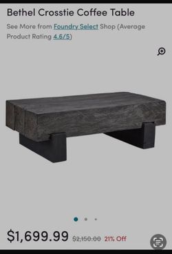 Bethel Crosstie coffee table - Reduced To $250 (orig $1,699)