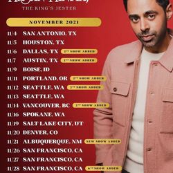 Hasan Minhaj Kings Jester Tix Friday 11/12 7 Pm