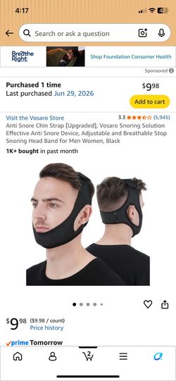 NEW Anti-Snore Chin Strap – Adjustable Sleep Support – $8 OBO