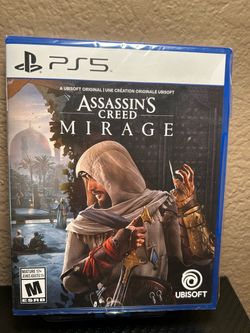 Hey, it’s never been used I’m asking$25  for Assassin's Creed: Mirage  for the PlayStation five it’s brand new