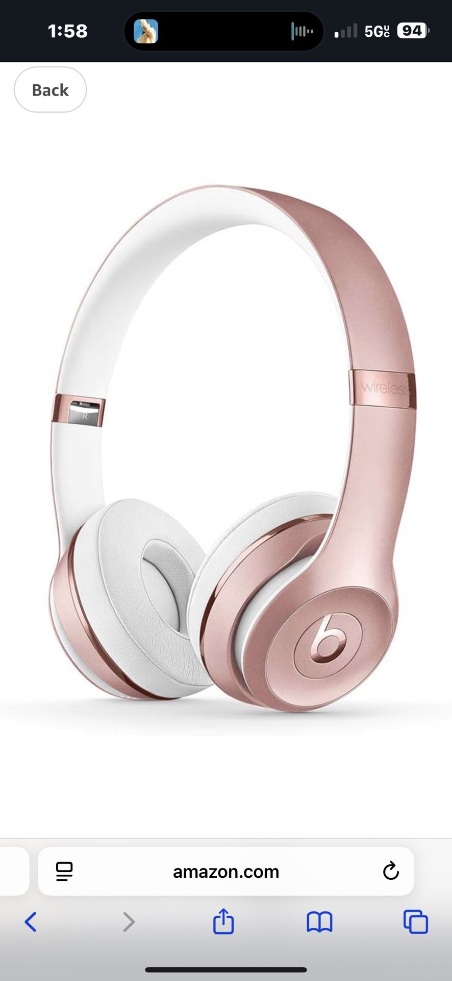 MOVE OUT SALE - Rose Gold Beats Wireless Earphones w/ Case & Charger