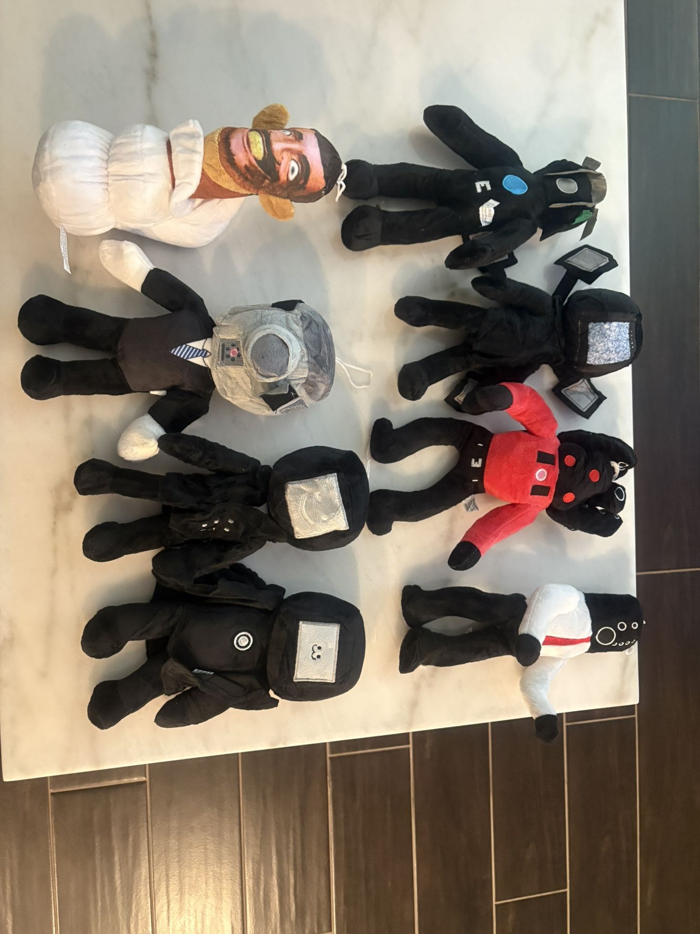 8pk , Skibidi Toilet" animated YouTube series. Cameraman Plush,Speakerman Bosses Plushies,Soft Cotton Stuffed Animal Plushie Doll Collectible Gifts