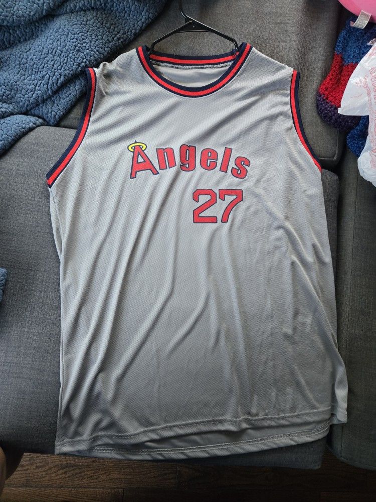 Mike Trout Angels Basketball Jersey