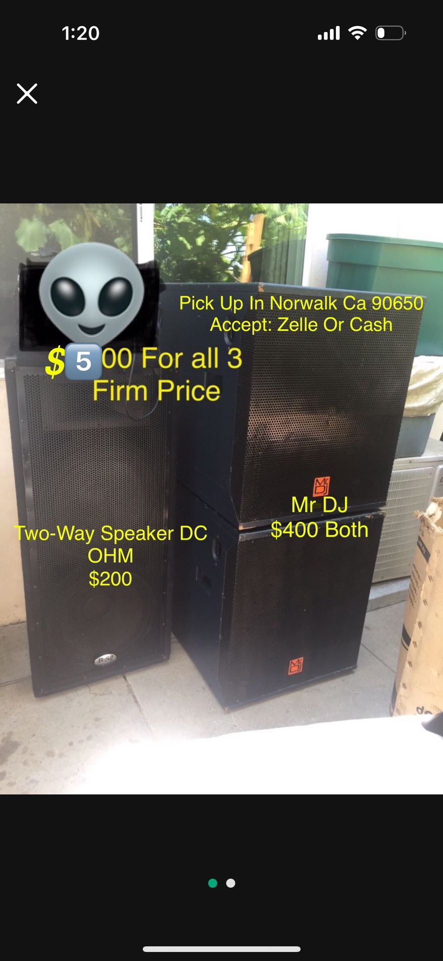 B52 PA-1515X Dual 15" Two-Way Speaker DC OHM / Mr DJ PRO6000SUB