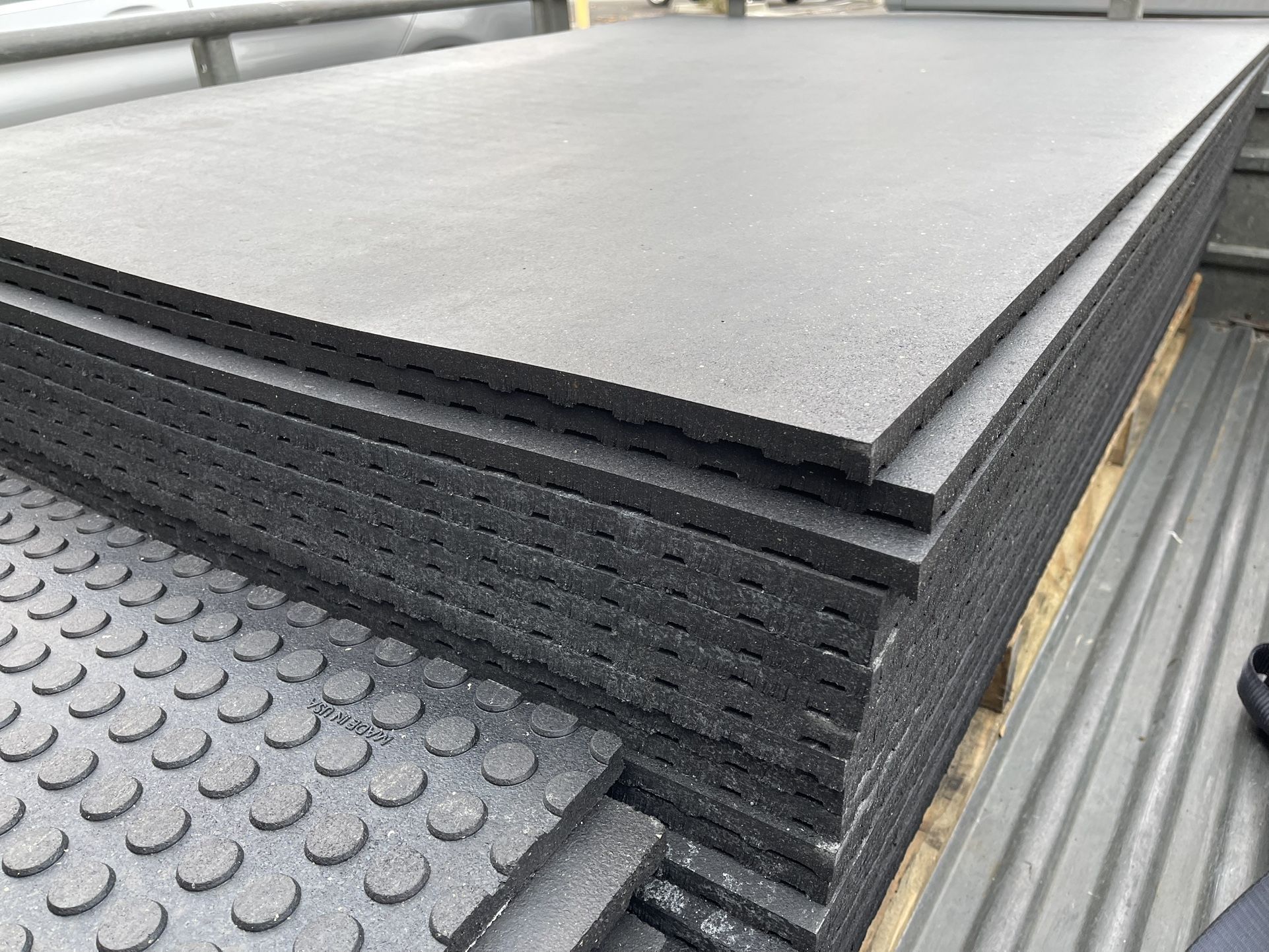 RUBBER GYM MATS🔹WORKOUT HOME GYM EQUIPMENT