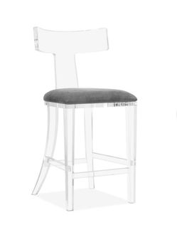 Interlude Home Tristan Klismos Counter Stool, 26"