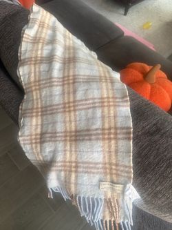 Vintage Burberry Cashmere Wool Plaid Scarf