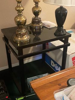 Glass side table