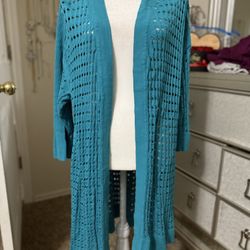 Kasper Turquoise Cardigan