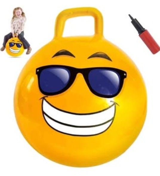 AMOR PRESENT Hopper Ball for Kids, Bouncy Ball with Handle Jumping Ball for Indoor Outdoor Game