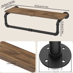 Clothing Rack with Top Shelf