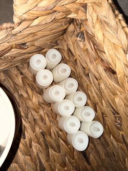 White Flameless Tealight Candles Set of 12