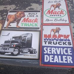 Mack Truck metal sign.