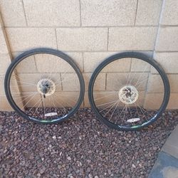 PAIR  ALL TERRA JD-200 700C 6061 ALUMINUM BIKE RIM/HUB FWH15
