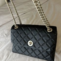 Kate Spade Black Natalia (Medium) smooth quilted